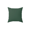 Stromboli green faux suede throw pillow, front view.