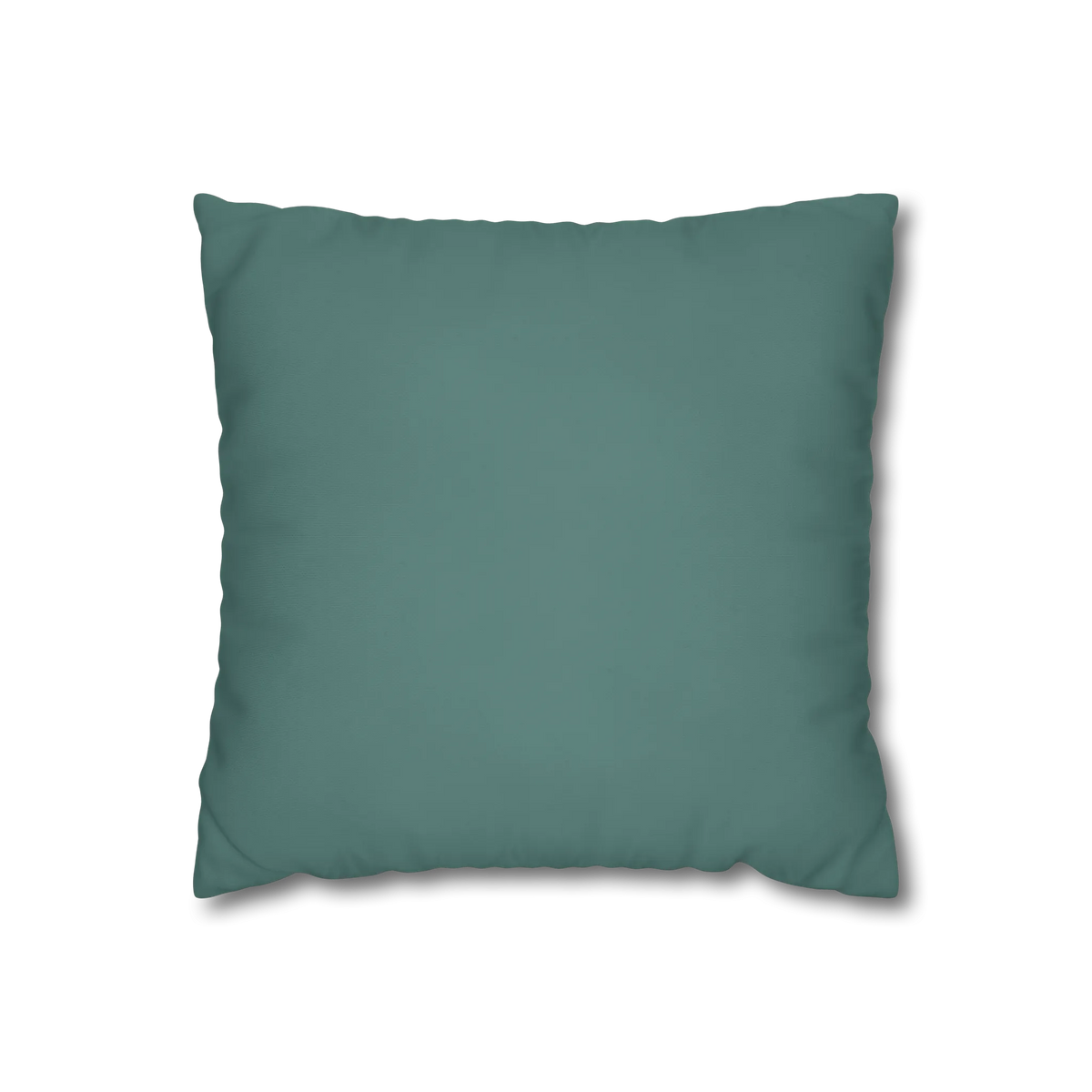 Teal Grey square canvas pillow cover, 16 × 16 inches, front view.