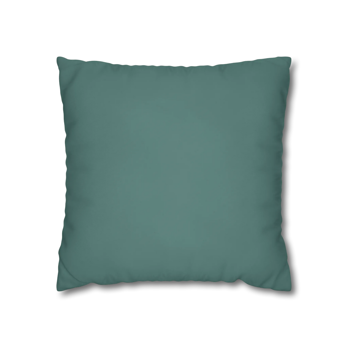 Teal Grey square canvas pillow cover, 18 × 18 inches, front view.