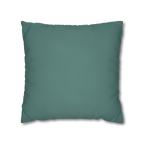 Teal Grey square canvas pillow cover, 20 × 20 inches, front view.
