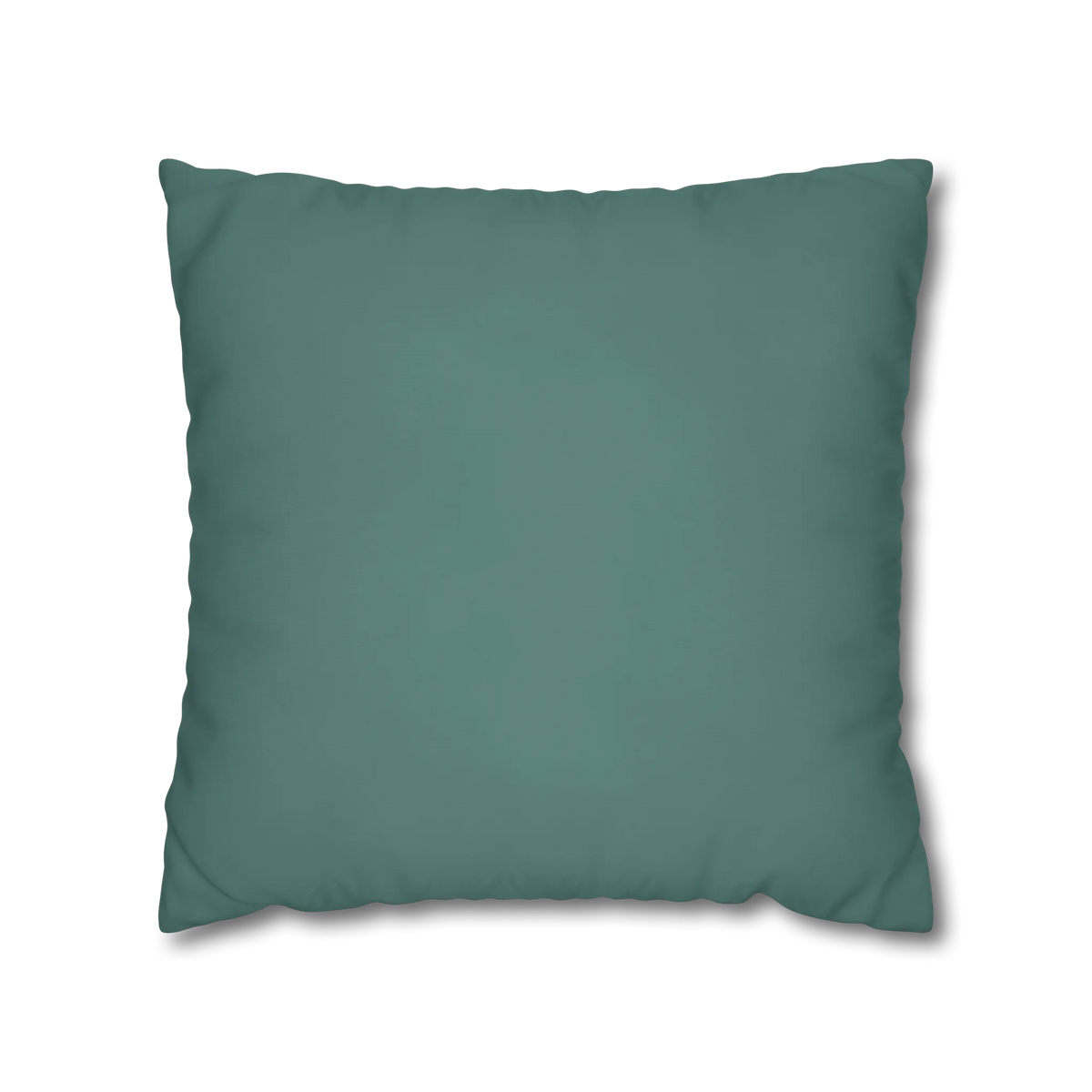Teal Grey square canvas pillow cover, 20 × 20 inches, front view.