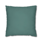 Teal Grey square canvas pillow cover, 24× 24 inches, front view.