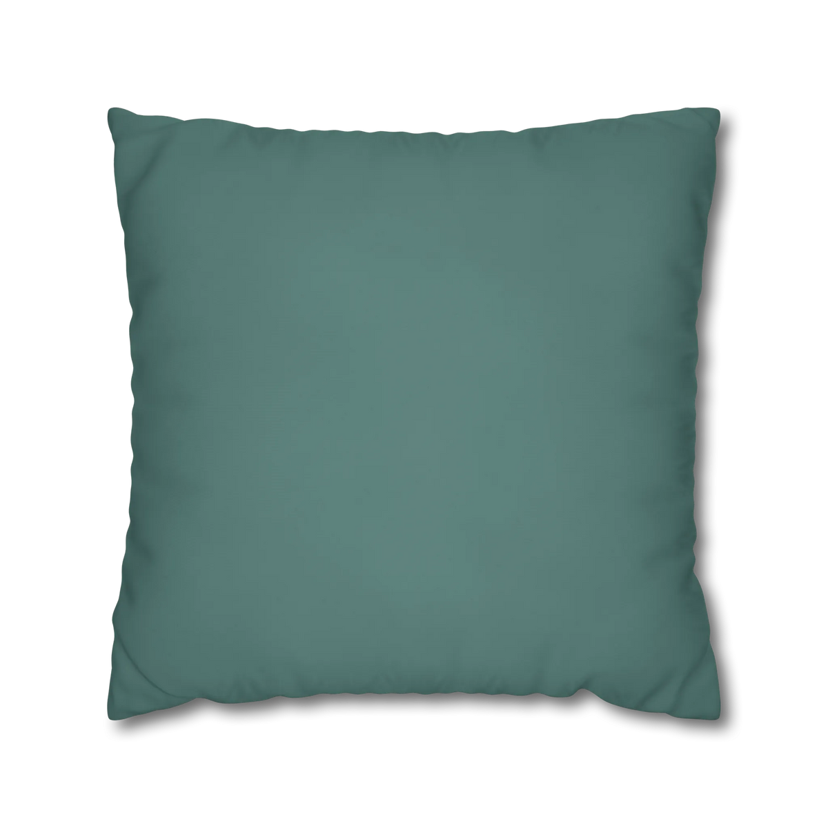 Teal Grey square canvas pillow cover, 24× 24 inches, front view.