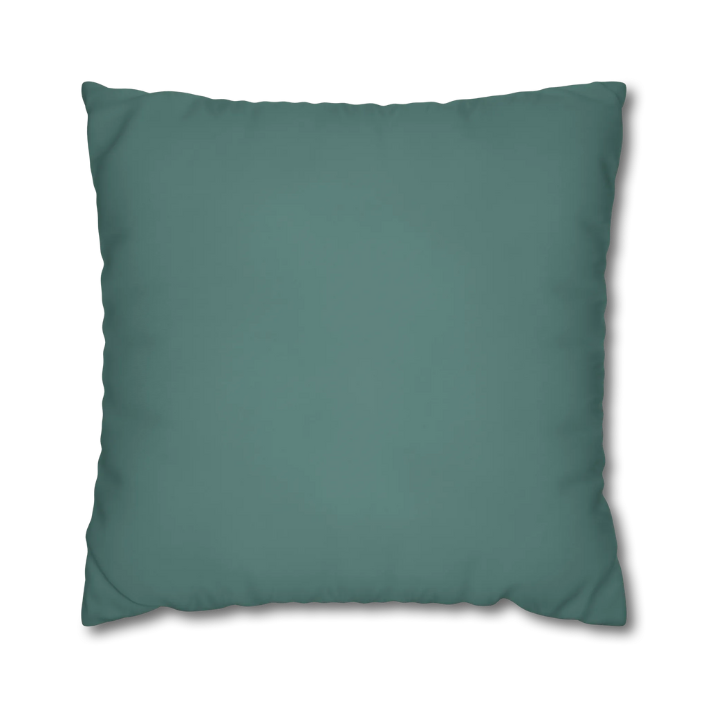 Teal Grey square canvas pillow cover, 26 × 26 inches, front view.