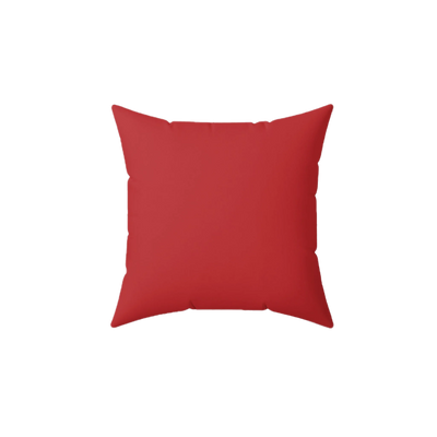 Traditional Red Faux Suede Pillow
