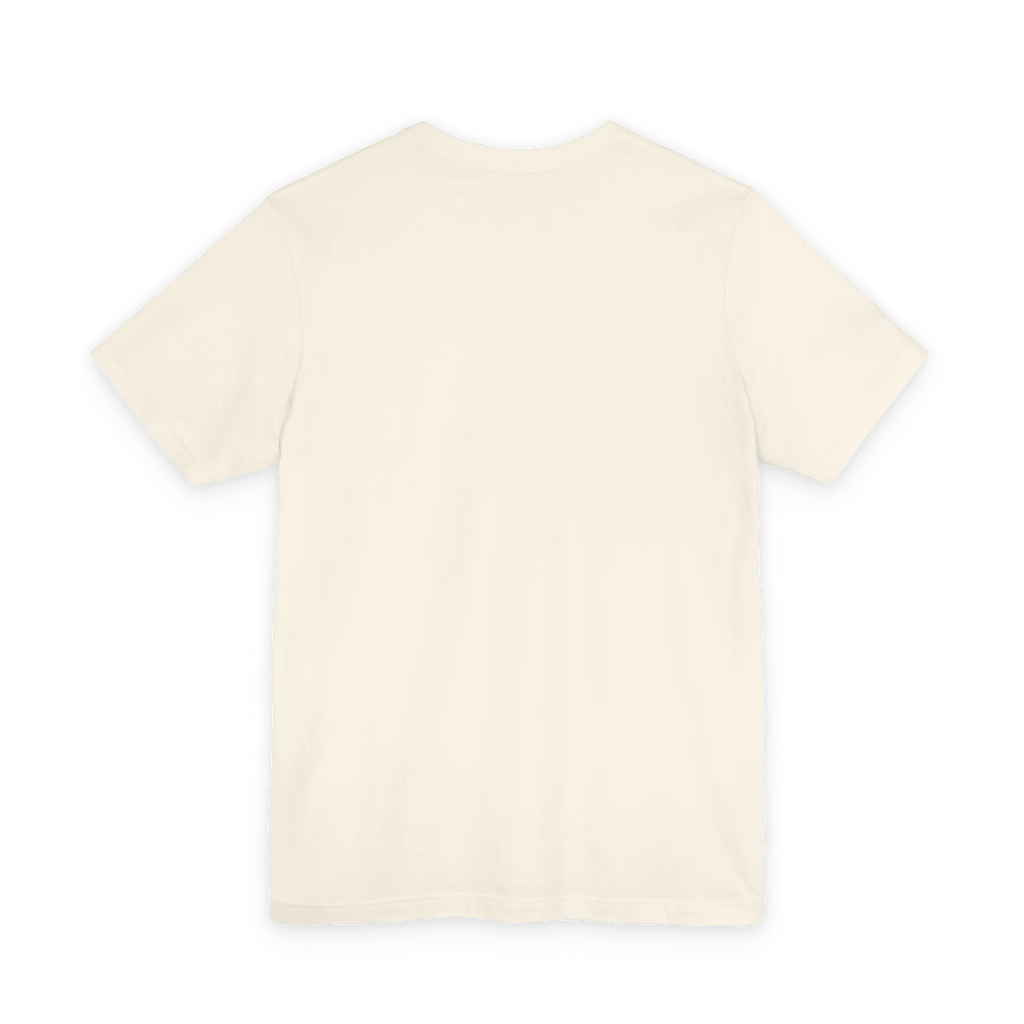 Natural T-shirt, back view, showing a plain back with no graphic.