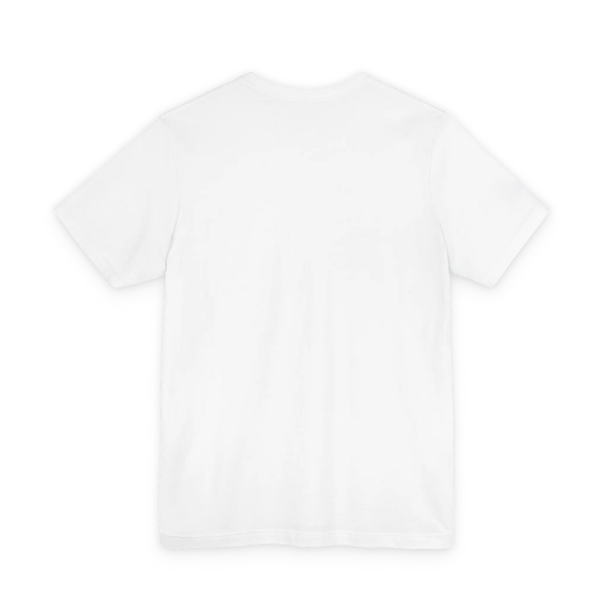 White T-shirt, back view, showing a plain back with no graphic.