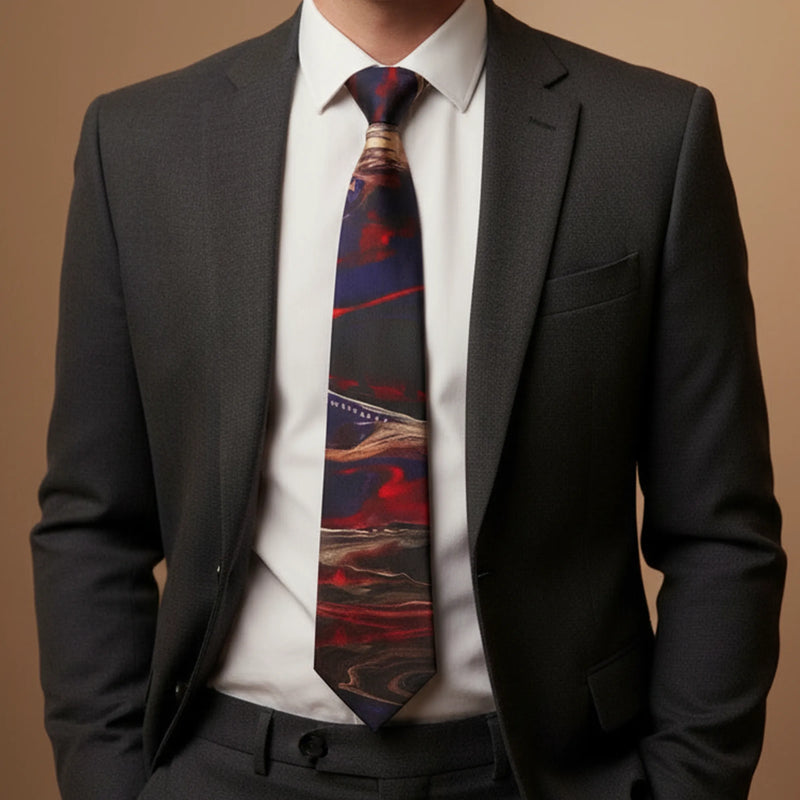 Tribal Wave Wearable Art Necktie