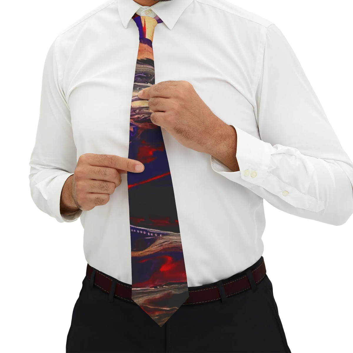 Tribal Wave Wearable Art Necktie