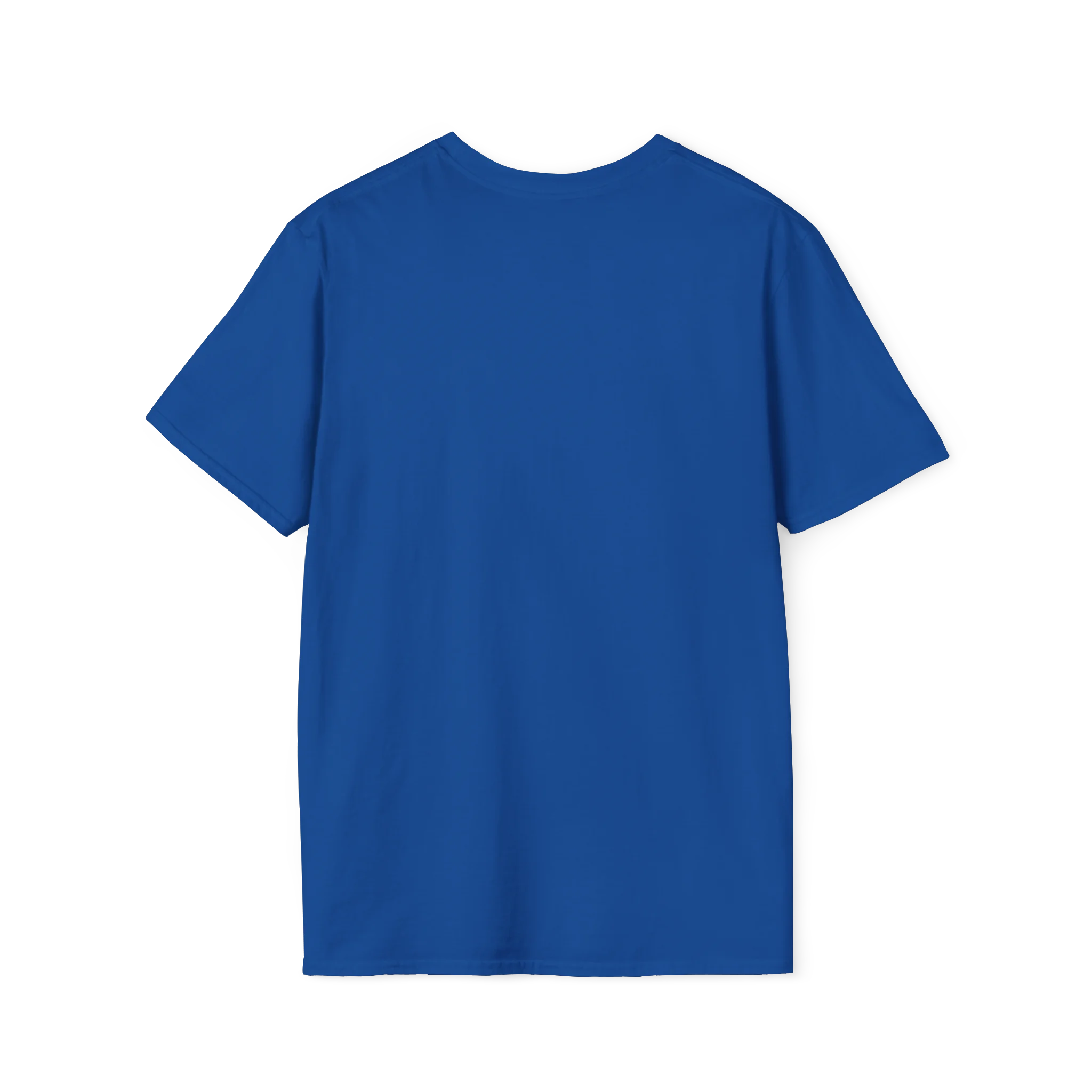A plain back view of the true royal bella Trans Rights Are Human Rights T-Shirt.