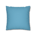 Vintage Aqua faux suede pillowcase, front view.