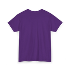 Purple cotton tee, back view, showing a plain back with no visible graphic.