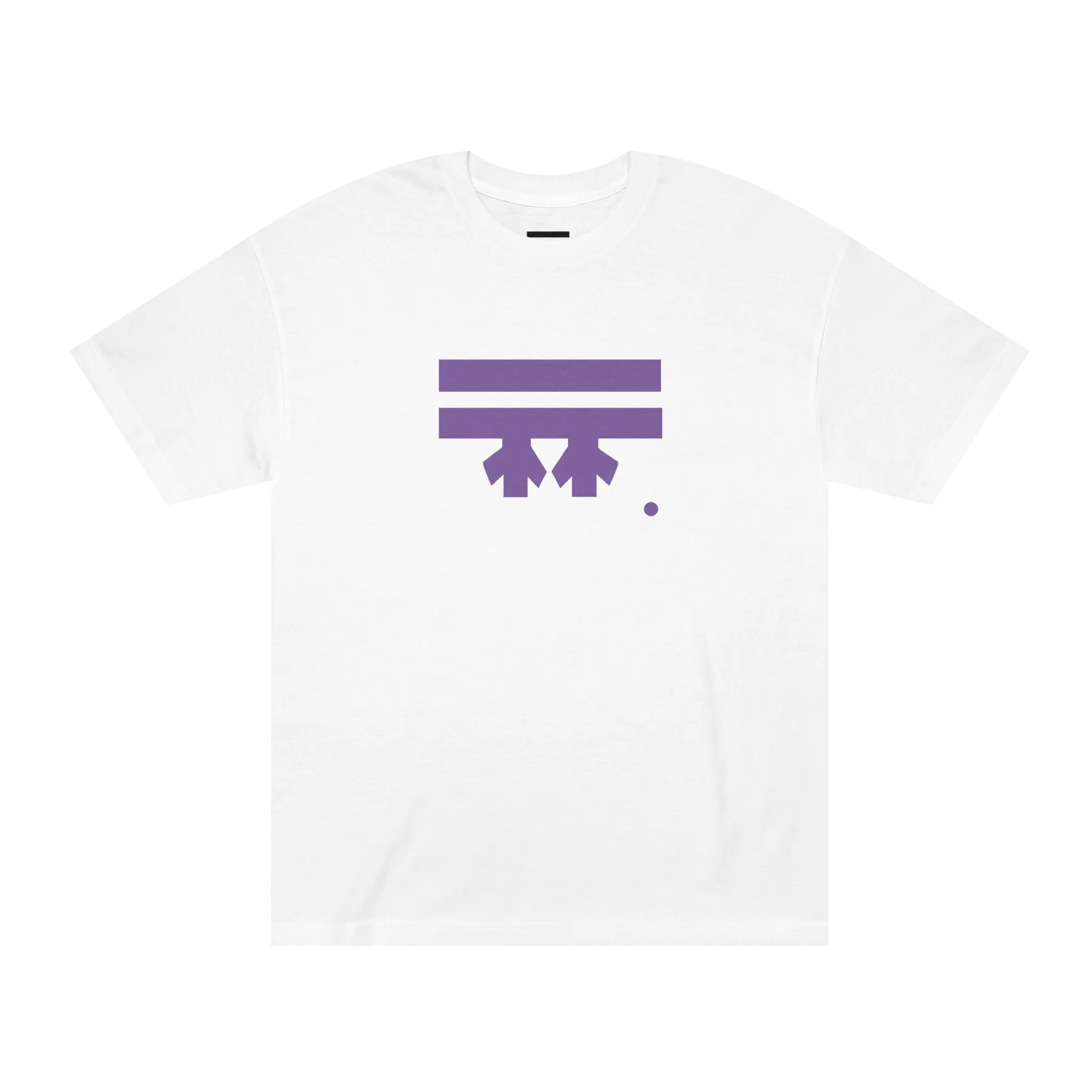 Freebrd Logo Classic T-Shirt in white, with a purple Freebrd Logo on the chest.