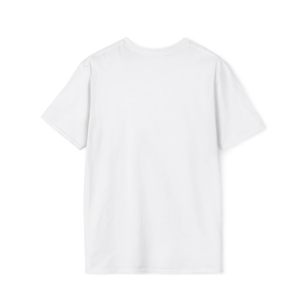 A plain back view of the white Trans Rights Are Human Rights T-Shirt.