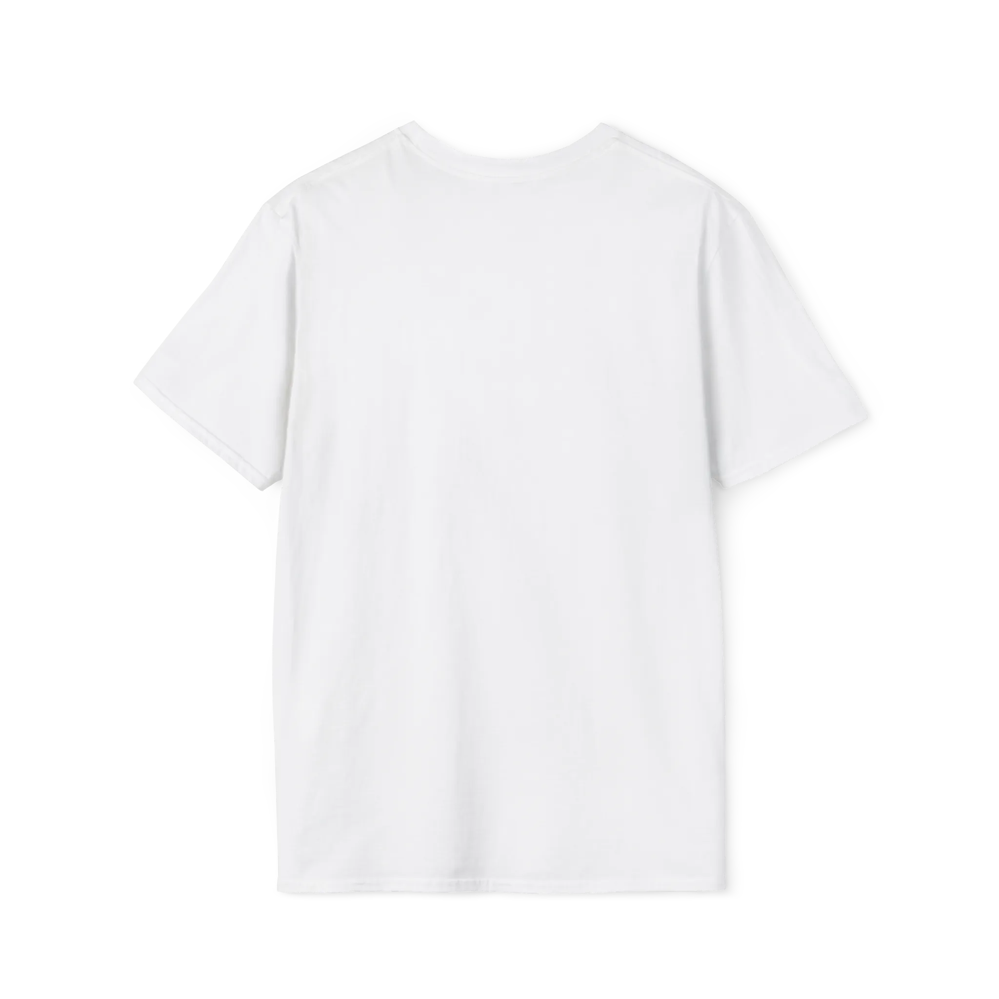 A back view of the white women's rights are human rights t-shirt.