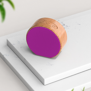 Fuchsia Face | Wood Grain Bluetooth Speaker