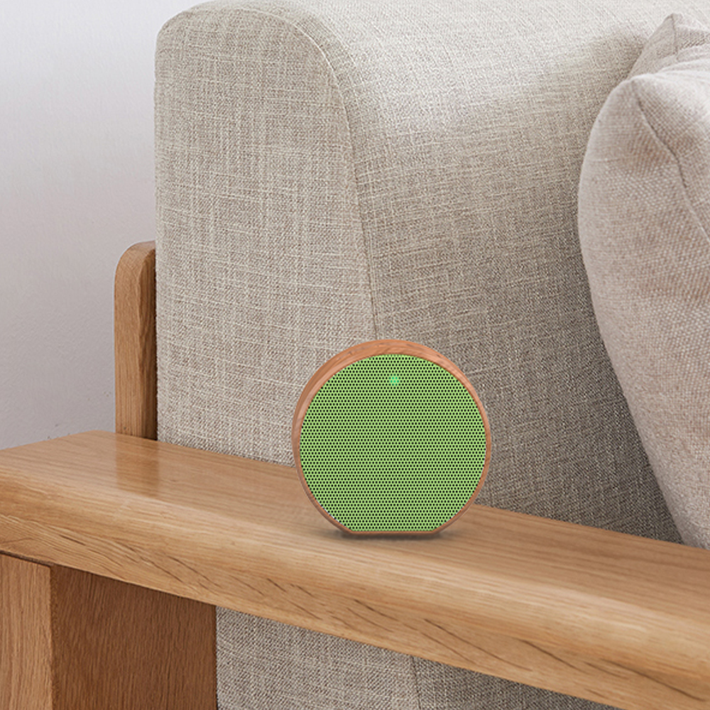 Green Face | Wood Grain Bluetooth Speaker