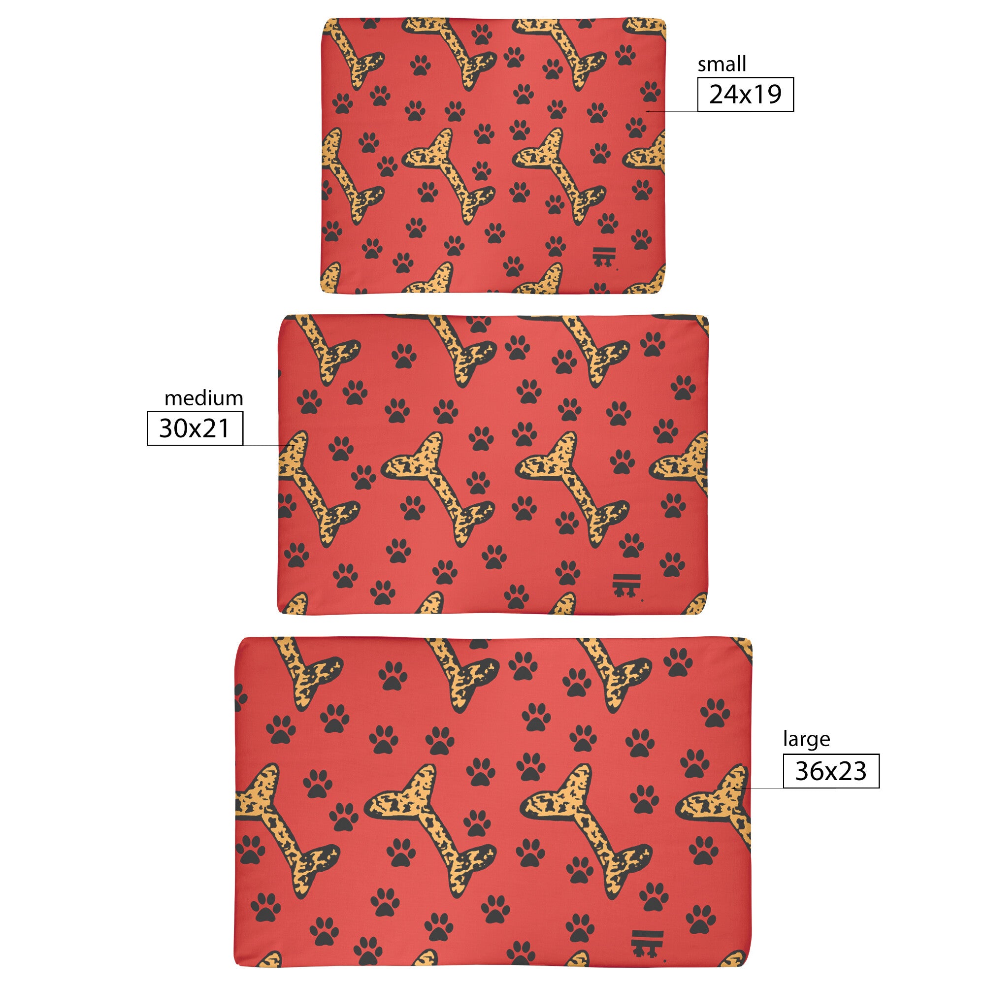 Red Cheetah |  "BonePaw" Pet Comfort Mat