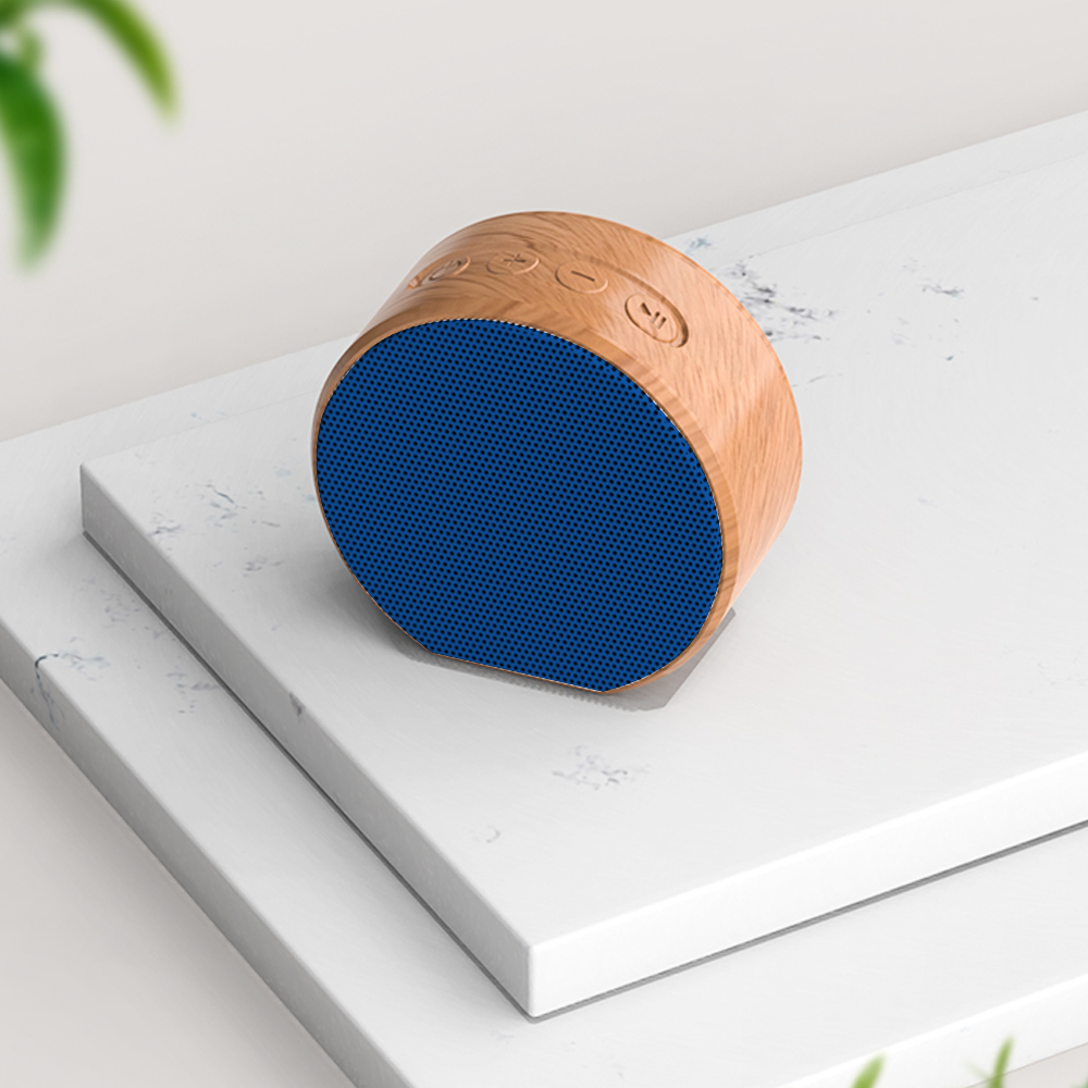 Blue Face | Wood Grain Bluetooth Speaker