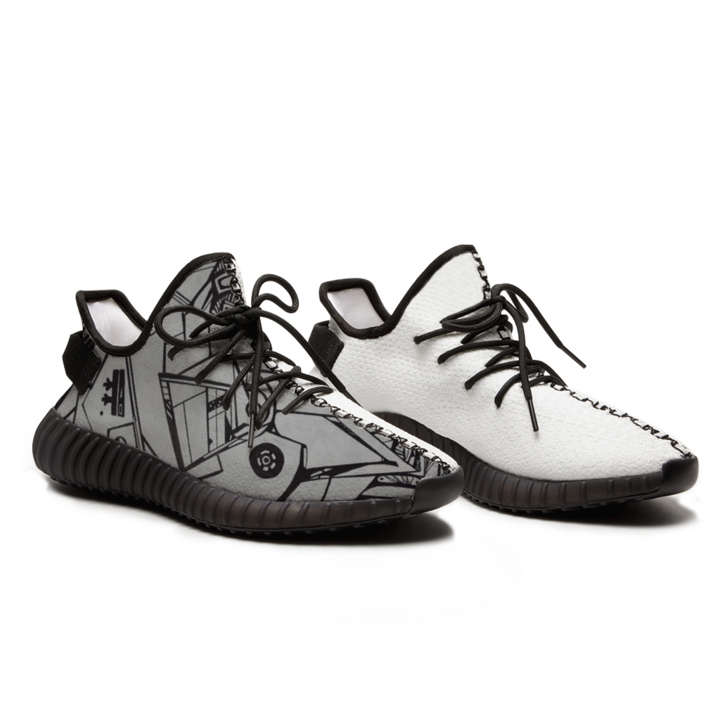 Jasmine Jackson Artwork #FREEBRD Original "Ecliptic" Printed on Textile vegan material lightweight breathable lace up shoes 