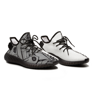 Jasmine Jackson Artwork #FREEBRD Original "Ecliptic" Printed on Textile vegan material lightweight breathable lace up shoes 