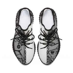 Jasmine Jackson Artwork #FREEBRD Original "Ecliptic" Printed on Textile vegan material lightweight breathable lace up shoes 