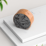 Load image into Gallery viewer, Jasmine Jackson Artwork #FREEBRD Original &quot;Ecliptic&quot; Printed on Wireless Bluetooth Speaker Wood Grain
