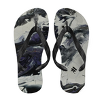 Load image into Gallery viewer, Jasmine Jackson Artwork #FREEBRD Original &quot;Lakia Lens&quot; Print on Adult Clothing Accessory Flip Flip Shoes  
