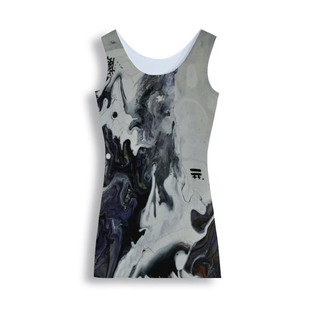 Jasmine Jackson Artwork FREEBRD Original "Lakia Lens" Printed on 92%poly | 8% Crew Neck Long Dress Tank Top Unisex