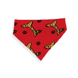 Jasmine Jackson Artwork ; Freebrd Original "BonePaw" Pet Bandanna   12'x 26'  Super Red